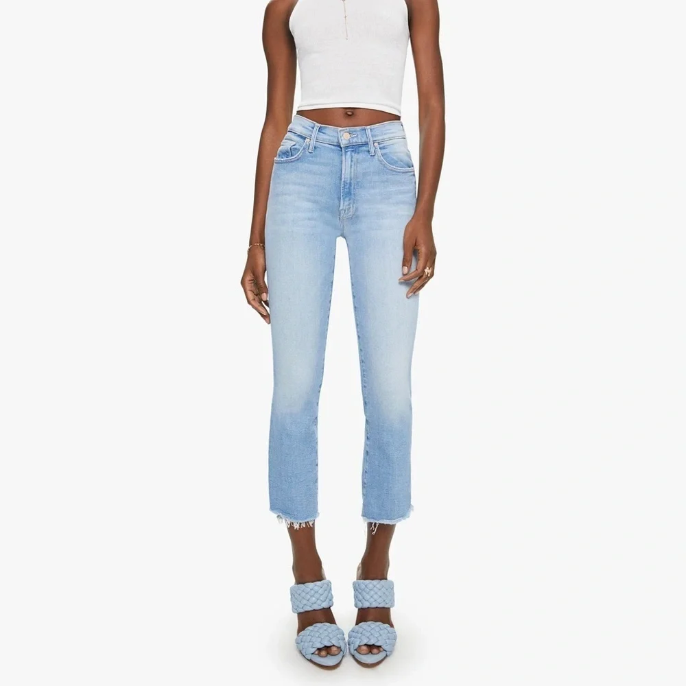 Mother the insider crop step fray limited edition jeans‎
